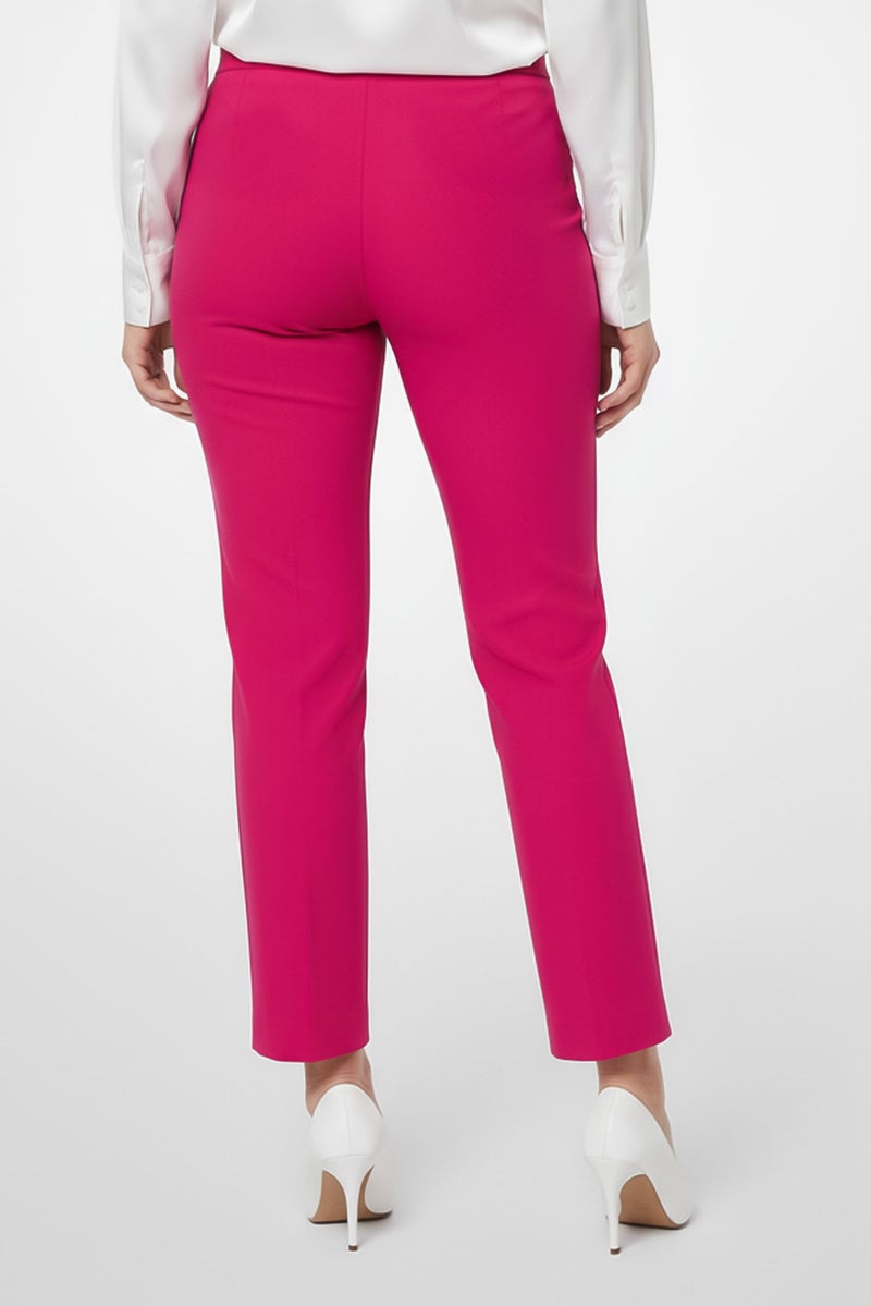 Uterque Women Regular Fit Solid Pull On Pants, Fuchsia - Image 4